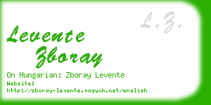 levente zboray business card